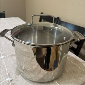 Cuisinart Silver Stock Pot with Glass Lid